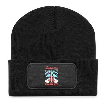Apotheker Pharmazeutisch-technischer - Recycelte Patch Beanie - Schwarz - Vorne
