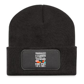 Pharmacien Technicien Pharmaceutique - Beanie recyclé à patch - charbon - Devant