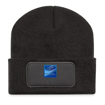 La Vera – Urban Logo - Recycled Patch Beanie - dark grey - Front