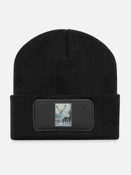 Rentiere Rentier - Recycelte Patch Beanie - Schwarz
