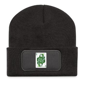 Queen Of Shamrock St Patrick’s Irish - Recycled Patch Beanie - dark grey - Front