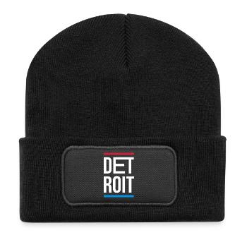 Detroit city logo design - Recycled Patch Beanie - black - Front
