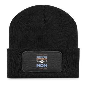 Rottweiler Mom Certified - Recycled Patch Beanie - black - Front