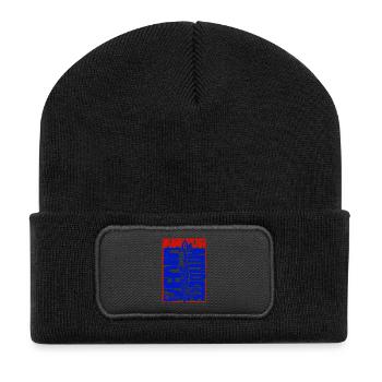 Toxische Liebesspiral-Schlange - Recycelte Patch Beanie - Schwarz - Vorne