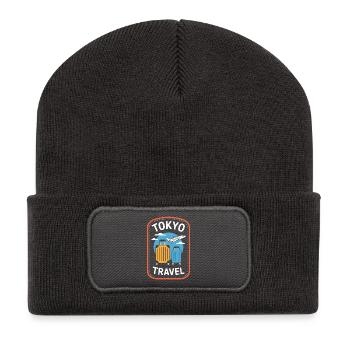 Tokyo Japan Travel Reise Motiv - Recycelte Patch Beanie - Dunkelgrau - Vorne