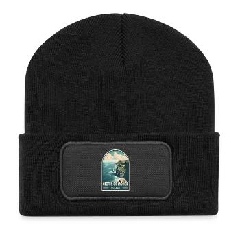 Experience Cliffs Of Moher In Ireland - Recycled Patch Beanie - black - Front