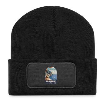 Découvrez Positano en Italie Paradis méditerranéen - Beanie recyclé à patch - noir - Devant
