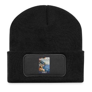 Experience Positano Italian Mediterranean Paradise - Recycled Patch Beanie - black - Front