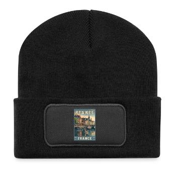Entdecken Sie Rennes in Frankreich – eine charmante französische Stadt - Recycelte Patch Beanie - Schwarz - Vorne