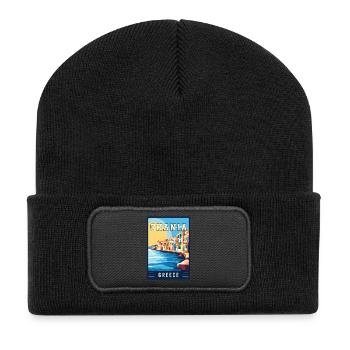 Discover Stunning Chania in Greece - Recycled Patch Beanie - black - Front
