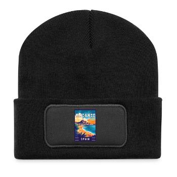 Discover Mediterranean Charm of Alicante in Spain - Recycled Patch Beanie - black - Front