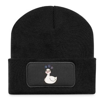 Croaking spiral duck - Recycled Patch Beanie - black - Front