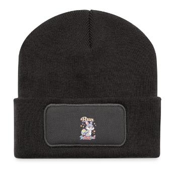Lapin de Pâques prévu - Beanie recyclé à patch - charbon - Devant
