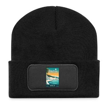 Explore Adriatic Gem Trieste in Italy - Recycled Patch Beanie - black - Front