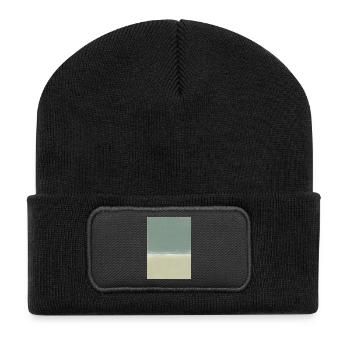 Green blocks - customizable - Recycled Patch Beanie - black - Front
