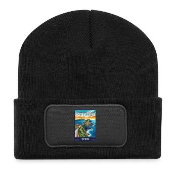Discover Enchantment of Gaztelugatxe in Spain - Recycled Patch Beanie - black - Front