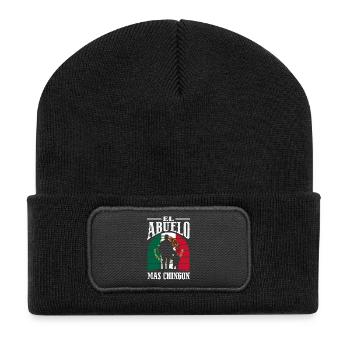Mexiko Stolz & Heimat Mexikaner Mexico Flagge - Recycelte Patch Beanie - Schwarz - Vorne