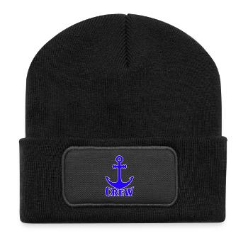 Blue Anker Crew Logo - Recycled Patch Beanie - black - Front