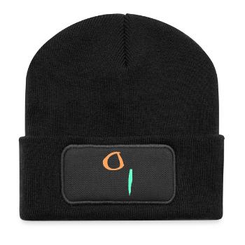 Minimal Abstract - Recycled Patch Beanie - black - Front