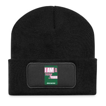 PSYCHO_01 - Recycelte Patch Beanie - Schwarz - Vorne