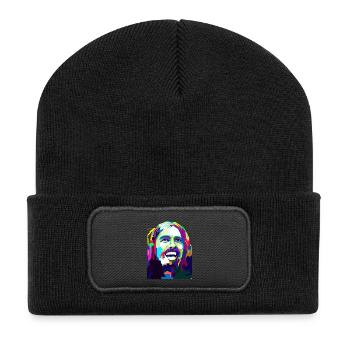 Die Tage der Rock'n'Roll-Popkunst - Recycelte Patch Beanie - Schwarz - Vorne
