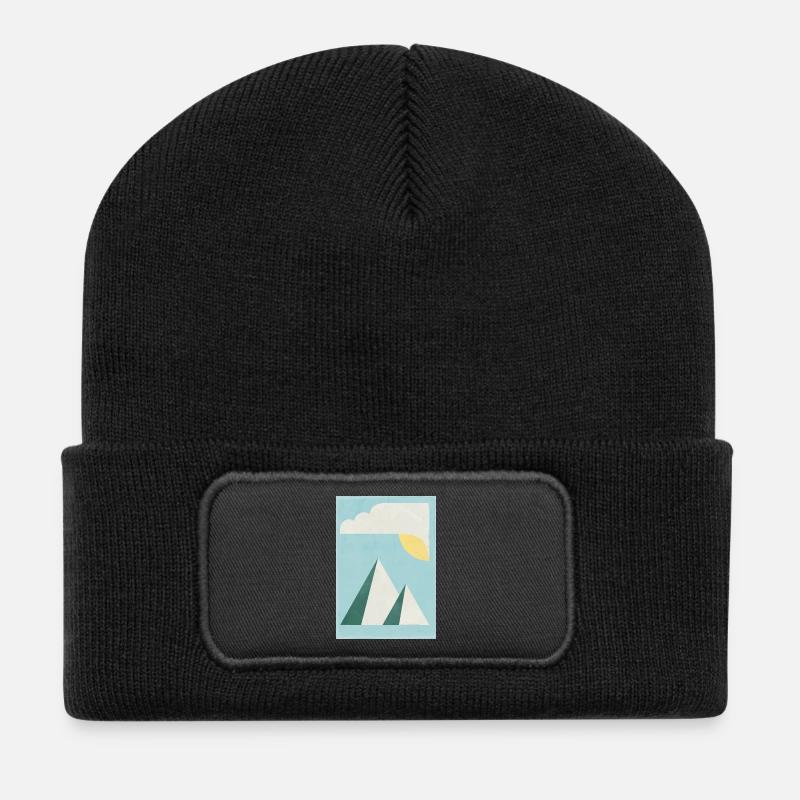 Gebirge - Recycelte Patch Beanie - Schwarz