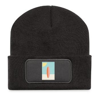 Brandung - Recycelte Patch Beanie - Dunkelgrau - Vorne