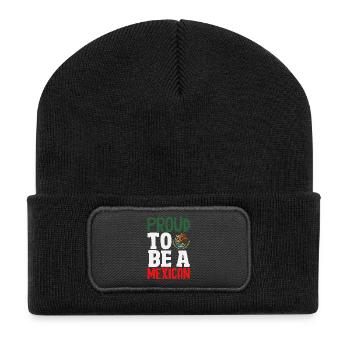 Fierté du Mexique & Maison Drapeau du Mexique - Beanie recyclé à patch - noir - Devant
