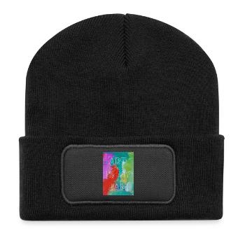 Art is my jam - Recycled Patch Beanie - black - Front