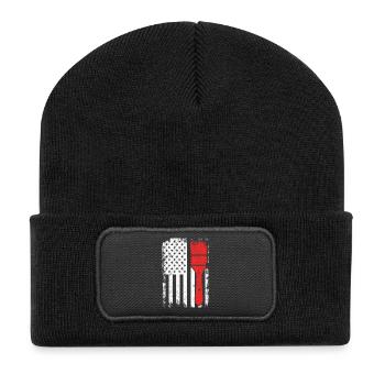 4th of July USA Painter - Recycled Patch Beanie - black - Front