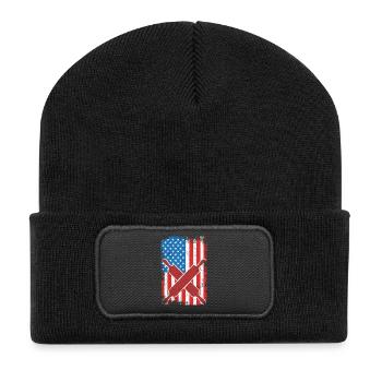 Drapeau Baking USA - Beanie recyclé à patch - noir - Devant