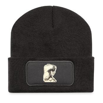 Étagère vintage - Beanie recyclé à patch - charbon - Devant