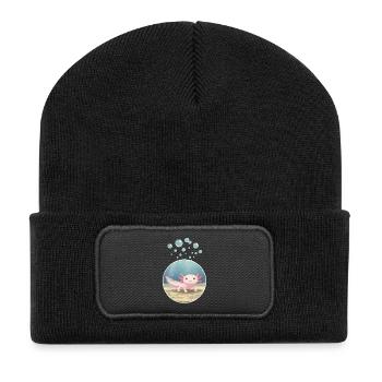 Création de t-shirt « Axolotl » - Beanie recyclé à patch - noir - Devant