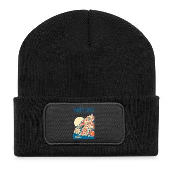 Design de voyage de vacances d’été en Italie sur la côte amalfitaine - Beanie recyclé à patch - noir - Devant