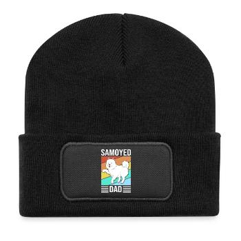 Samojede - Recycelte Patch Beanie - Schwarz - Vorne
