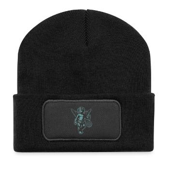 Tennis Shirt Engelputte Retro Renaissance Fun - Recycelte Patch Beanie - Schwarz - Vorne