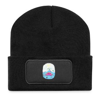 Calmar de Guerre - Beanie recyclé à patch - noir - Devant