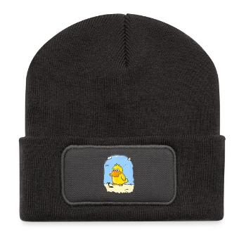 Canard-de Guerre - Beanie recyclé à patch - charbon - Devant