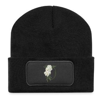 Vous êtes incroyable – Un design floral élégant - Beanie recyclé à patch - noir - Devant