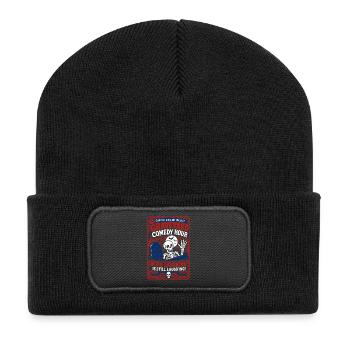 Humour squelettique de l’heure de la comédie de cimetière - Beanie recyclé à patch - noir - Devant