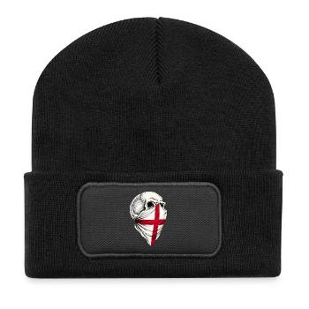 England flag skull - Recycled Patch Beanie - black - Front