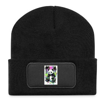 panda - Recycled Patch Beanie - black - Front
