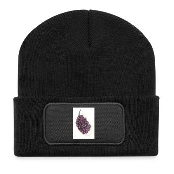 Raisins - Beanie recyclé à patch - noir - Devant