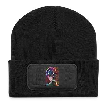 Darter - Recycelte Patch Beanie - Schwarz - Vorne