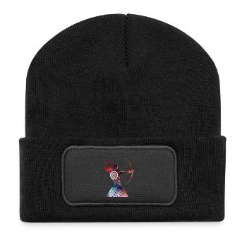 Colorful Shield Archer - Recycled Patch Beanie - black - Front