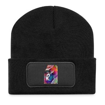 Portrait of a Gorilla - Recycled Patch Beanie - black - Front