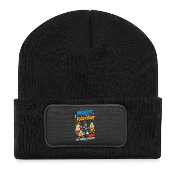 Midnight Food Court Vibrant Snacks - Recycled Patch Beanie - black - Front