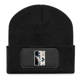Jupiter-Glyphen-Nacht-Edition - Recycelte Patch Beanie - Schwarz - Vorne