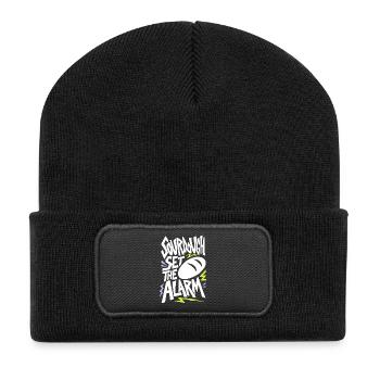 Sauerteig – Sourdough Set the Alarm - Recycelte Patch Beanie - Schwarz - Vorne