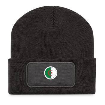 Algerie drapeau pays - Beanie recyclé à patch - charbon - Devant